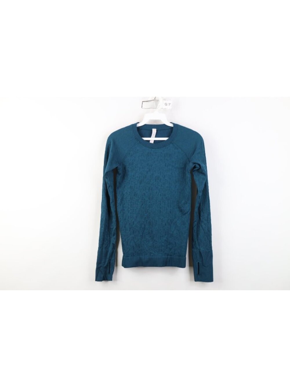 Lululemon Womens Size 4 Rest Less Geometric Knit Pullover Top Long Sleeve Shirt